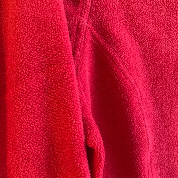 The North Face Red 1/4 Zip Fleece Embroidered Cozy Woman's Size Small - Picture 5 of 8